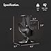 VonHaus 4-Blade Heat Powered Wood Stove Fan with Temperature Gauge - Ultra Quiet Fireplace Wood Burning Eco Fan for Efficient Heat Distribution – Black