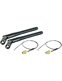 Súper Fuente de alimentación 2 x 2dBi RP SMA doble correa de 2,4 GHz de 5 GHz + 2 x 8 en   20 cm U. Cable Antena MOD de Antena Mod Kit para el enrutador WiFi inalámbrico Netgear r6100 rc6200 V1 V2 R6250 rc6300 ac1450 wndr4700 Belkin F9 K1112 AC1000 F9 K11
