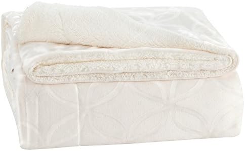 Warm Blanket Throw Sherpa Fluffy Elegant Velvety Faux Fur Microfiber Extra Soft for Chair Sofa Couch Cover Decorative Bed Blankets Comfort Oversized Microplush Twin Size 60x80 Ivory White