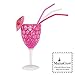 6 Pack Pink & Purple Reuseable Long drink drinking Silicone Straws & 2 Cleaning Brushes