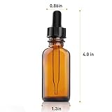 Yesker Amber Glass Bottles Essential Oils Glass Eye Dropper 30 ml (1oz) Essential Oils, Chemistry Lab Chemicals, Colognes & Perfumes- Pack of 6