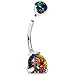 Body Candy Stainless Steel Synthetic Opal Internally Threaded Belly Ring 3/8