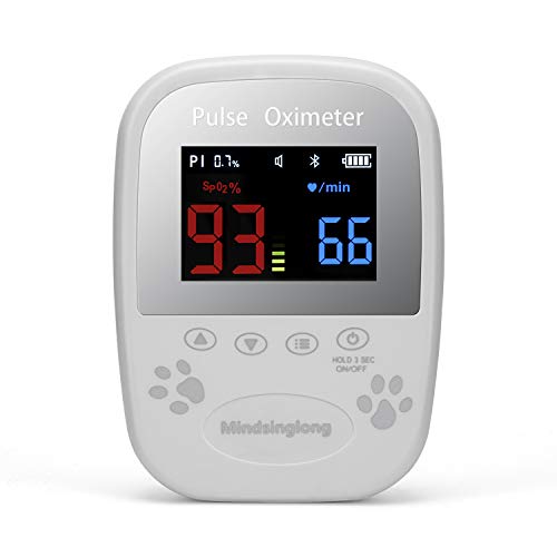 Mindsinglong Veterinary Oximeter, Pets Health Monitor Vet Oxygen Saturation Pulse Rate Perfusion Tester with Ear Tongue Sensor for Cats, Dogs and Other Animals (Bluetooth Supported) - Thumbnail 7