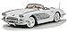Motor Max 1958 Chevy Corvette Convertible, White 73109 - 1/18 Scale Diecast Model Toy Car