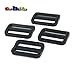 CooBigo 12 Pack Plastic Buckles for Straps 1-1/4 Inch Tri-Glide Slide, Plastic Slide Clip Heavy Duty Adjustable Webbing Tri-glides Slider Buckle for Backpack Straps Dog Collar Harness