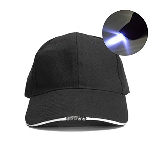 AILOS LED-beleuchtete Mütze für Erwachsene, Scheinwerferkappe, verstellbare 5-LED-Leuchte im Dunkeln Leuchten im Freien… – Bild 3
