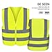 Neiko High Visibility Safety Vest ANSI Class 2, 2 Pockets, Neon Yellow, Large (L)