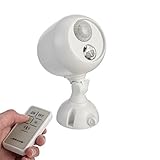 Mr. Beams MB370 Wireless LED Remote Control Spotlight with Motion Sensor and Photocell 140 Lumens, White