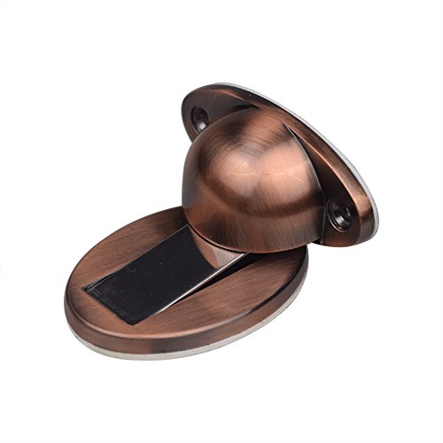 Hgery Door Stop, Powerful Strong Magnetic Door Stopper, Self Adhesive No Need to Drill Door Heavy Duty Metal Door Holder/Catch, Antique Bronze