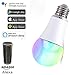 Jinvoo Wi-Fi Smart LED Light Bulb, Dimmable Multicolored Color, 6W E27, No Hub Required, Compatible with Alexa Echo, Works with Google Home - White