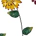 Topadorn 3 Pack Floral Garden Stake Outdoor Glow in Dark Plant Pick Waterproof Metal Flower Spring Decorations Lawn Yard Patio Art Stakes, Ornaments Gift for Garden Lovers