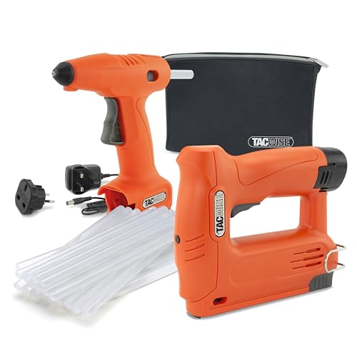 Tacwise 1780 Cordless 140-180EL Staple Nail Gun, H12-7 Hot Melt Glue Gun