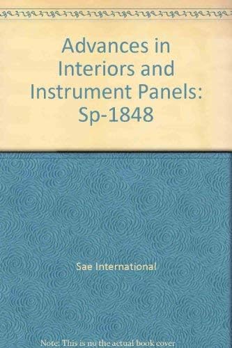 Advances in Interiors and Instrument Panels: Sp-1848