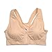 Women's Zip Front Sports Bra Wireless Post-Surgery Bra Active Yoga Sports Bras