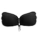 Tidetell Invisible Women's Strapless Self Adhesive Demi Bra with Drawstring Black C