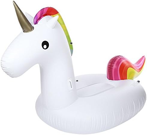 Giant Unicorn Inflatable Pool Floats - Luxury Outdoor Swimming Pool Large Floatie Float Lounge Fun Leisure For Adults Kids