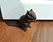 Cast Iron Decorative Squirrel Door Stop - Heavy Duty & Decorative Metal Door Stopper That can be Secured to The Floor - Vintage, Rustic Brown Chipmunk - Screw and Anchor Included - Screw in Wedge