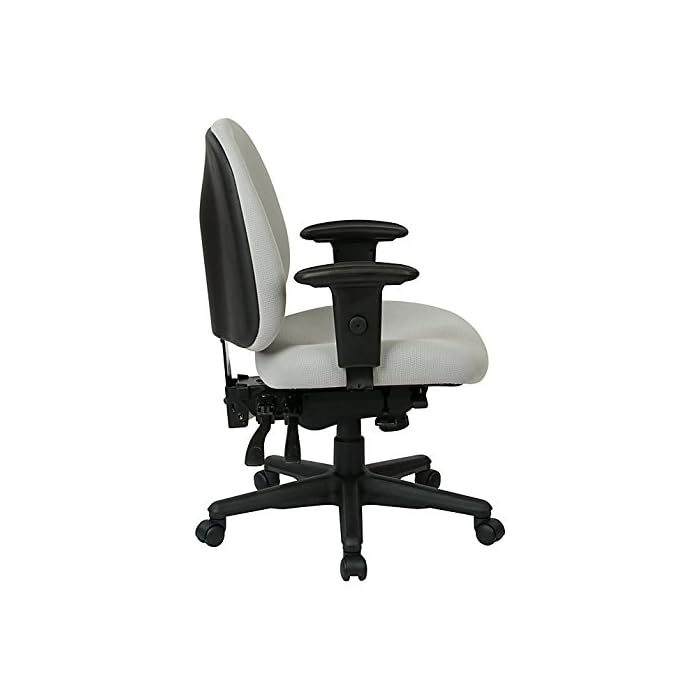 WorkPro 2000 Series Multifunction Fabric MidBack Chair, Black/Gray