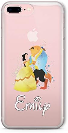 SmartGiftShop Cartoon Movie PERSONALISED CLEAR TPU Phone Cover Case for iPhone & Samsung Disney-iPhone X-Beauty