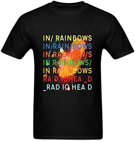 Vanguard Art Men's Radiohead In Rainbows Black T shirt