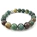 Casoty Jewelry Exotic Natural Indonesia Agate Mortar Buddha Energy Green Beads Bracelet Bangle Chain