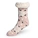 Winter Fuzzy Socks for Women Warm Soft Cozy Fleece-lined Slippers Socks With Grippers