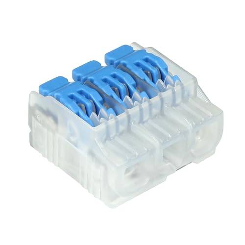 Ideal Electrical in-Sure Lever Wire Connector, 12 AWG, 3-Port(30-10L23), Box of…