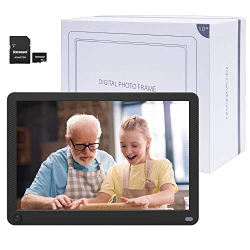 Kenuo Digital Picture Frame 10.1 Inch Motion Sensor Include 32GB Card