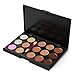 Ucanbe 15 Color Concealer Palette Cream Contour Kit With Pro Foundation Concealer Face Contouring Powder Makeup Brushes