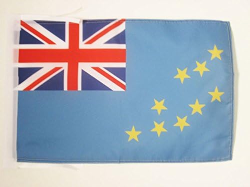 AZ FLAG, Tuvalu Flag, 18'' x 12'', 100% Polyester Tuvaluan Small Banner with Two Cords, Fade Resistant, Vivid Colors
