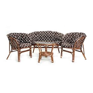 Rattan Gartenmöbel Set – Balkon Möbel – Lounge Möbel Terrasse – Ragnarök Gartenmöbel – Tisch Set – Balkonmöbel Set mit…