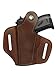 New Barsony Brown Leather Pancake Gun Holster for Mini/Pocket 22 25 32 380