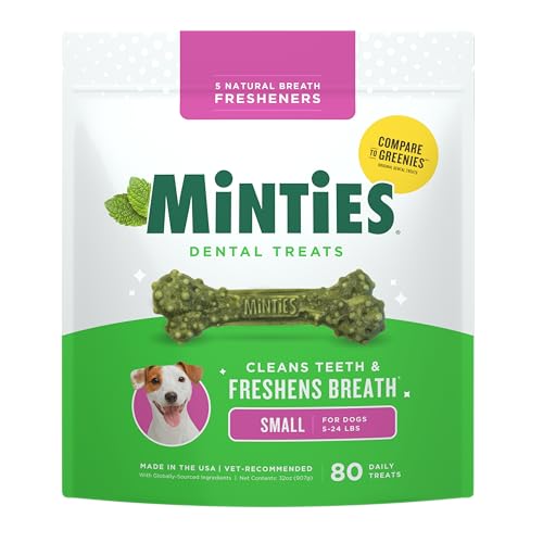 Minties Dog Dental Bone Treats, Tiny/Small Dental Dog Treats, Clean Teeth, Figh…