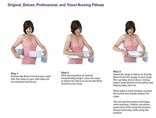 My Brest Friend Original Nursing Posture Pillow Grey Flowing Fans