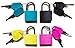 Padlock (8 Pack) Small With Key for Luggage, Backpack, Gym Locker, Suitcase, Classroom Matching Game and More - 8 Colors