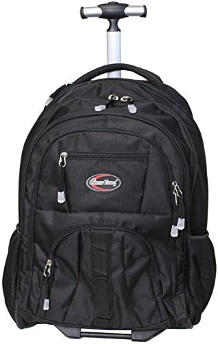 American Green Travel - Cruiser 20 in. Carry-On Black Rolling Backpack with Laptop Sleeve