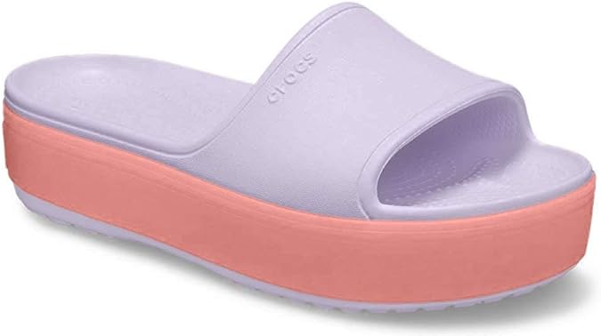 Amazon.com | Crocs Platform Slide Sandal, Lavender/Melon, 4 US Women / 2 US Men | Platforms & Wedges