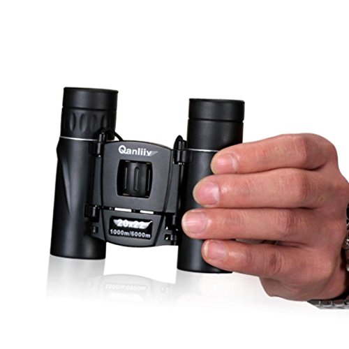 AutumnFall Binoculars Telescope,QANLIIY Waterproof 20x22 Pocket Mini HD Night Vision Binocular Zoom Telescope (black)