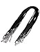 Mudder 20 Pieces Black Braided Imitation Leather Cord Rope Necklace Chain with Lobster Claw Clasp (2.0 mm)