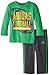adidas Baby Boys' Long Sleeve Tee and Pant Set, Adi Lucid Green Heather, 12 Months