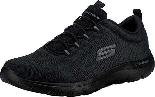 Skechers mens Skechers Men's Summits Louvin Loafer, Black, 11 Wide US