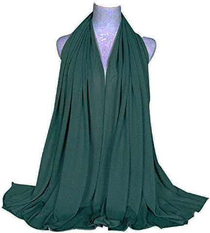Elegance Collections Muslim Women's Jersey Hijab Khimar Soft Rectangle One Size Green
