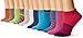 K. Bell Women's 12 Pack Fashion No Show Liner Socks, Stripe/Colorblock, 9-11