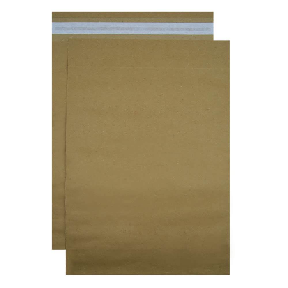 Kraft Paper Mailing Bags Opaque Self Seal Easy Peel and Seal Large Brown Envelopes Various Sizes (50, 300 x 360 x 100)