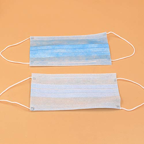 50pcs Surgical Disposable Face Mask,Three Layer Face Dust Earloop, Medical Mouth Flu Mask, Blocking Dust Air Pollution Flu Protection, Breathable and Comfortable, Daily Cold Protectio (Sky Blue) - Thumbnail 3