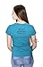Harley-Davidson Womens Willie G Calavera Sugar Skull Circle Teal Short Sleeve V-Neck - SM