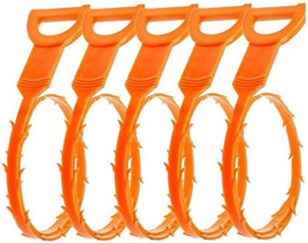 Drain Snake,5 Pack of Tencal 20'' Hair Drain Clog Remover Cleaning Tool and Drain Cleaner for Sink and Bathtub Toilet,Hook Catcher Unclogger and Auger Plumbing