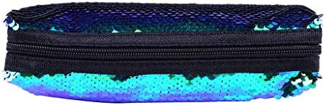 Clearance Sale!💝Lookhy Fashion Outdoor Solid Color Sequins Handbag Shoulder Ladies,Portable Double Color Students Pencil Case for Girls Women Purse Make Up Pouch with Zip