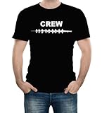 Crew Rowing Black Adult T-Shirt - Medium Black