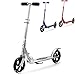 Ancheer Adult Teen Kick Scooter Portable Foldable Height-Adjustable | Ultra-Lightweight Easy Fold-n-Carry Design 2 Big Wheels City Urban Commuter Scooter for Kids Age 13 Up | 200 lbs Weight Capacity